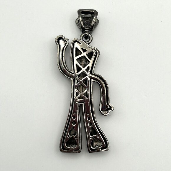 Vintage Gumby Rhinestone Pendant Sparkling Crystal Pop Culture Character Jewelry - Picture 7 of 14